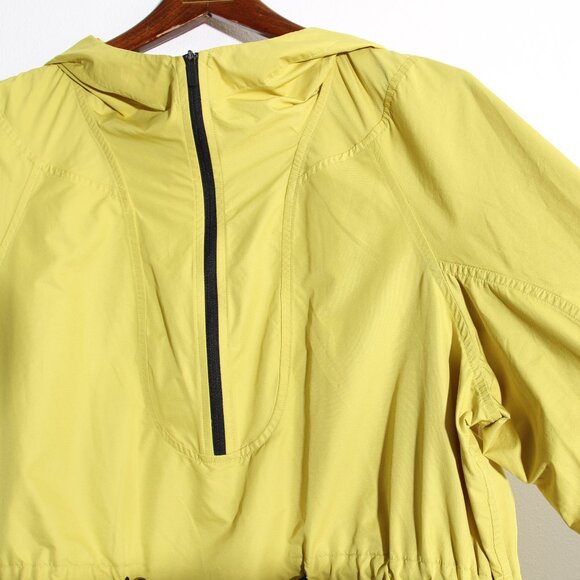 Lululemon Cinch-Waist Half-Zip Running Jacket Soleil Yellow Glyde Hooded Size 8 - Picture 6 of 14